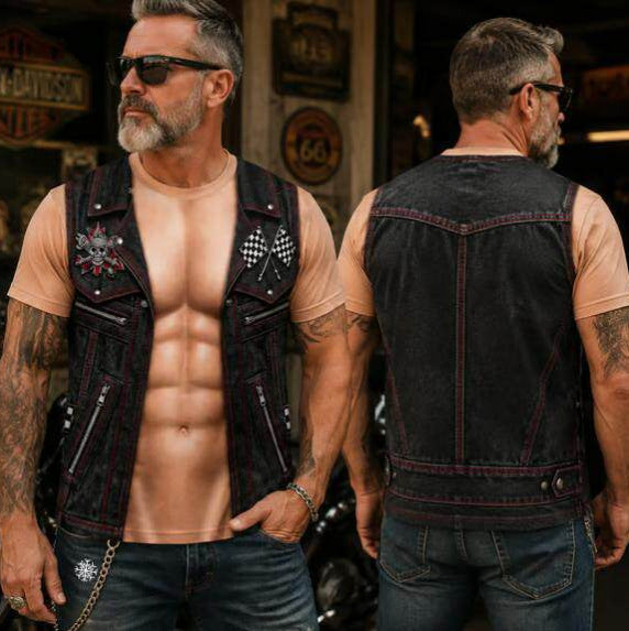 Custom Funny T-shirt - Realistic 3D faux muscle jacket design