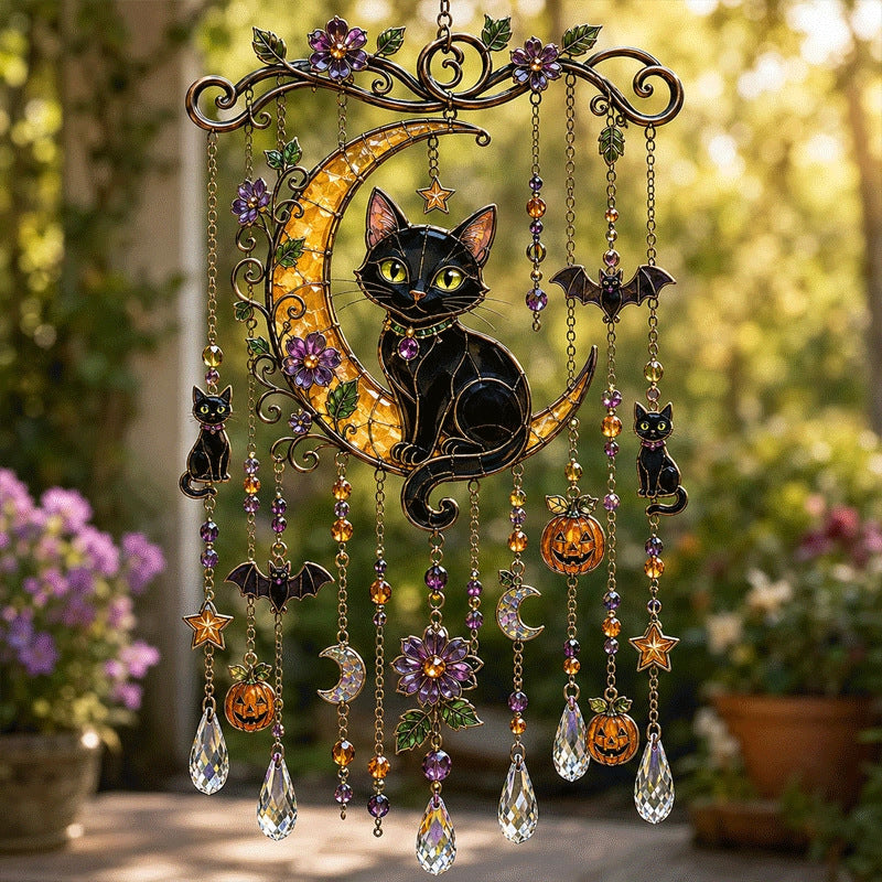 🌙Black Cat & Moon