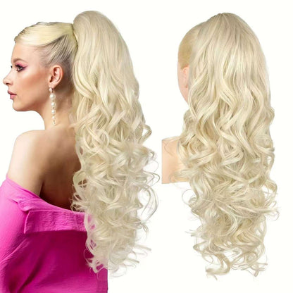 💜Limited-time offer: 50% discount💜Clip-on hair extensions for wavy ponytails