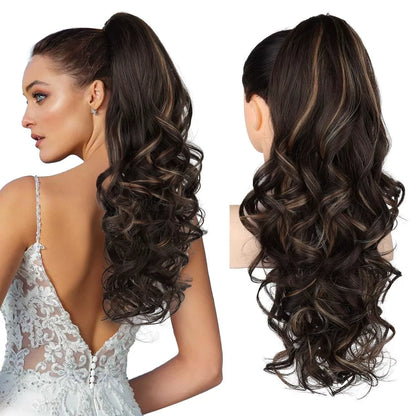 💜Limited-time offer: 50% discount💜Clip-on hair extensions for wavy ponytails