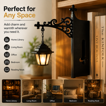 Vintage LED Library Lantern 📚 Cozy Bookshelf Light & Gift For Book Lovers