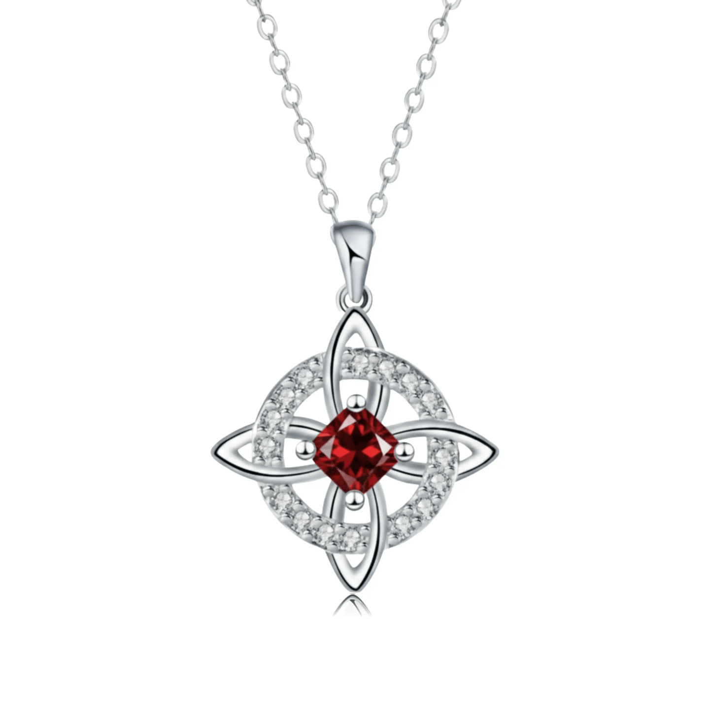 Mystical Birthstone Witches Knot Necklace – Natural Crystal🔮💞Protect Your Loved Ones