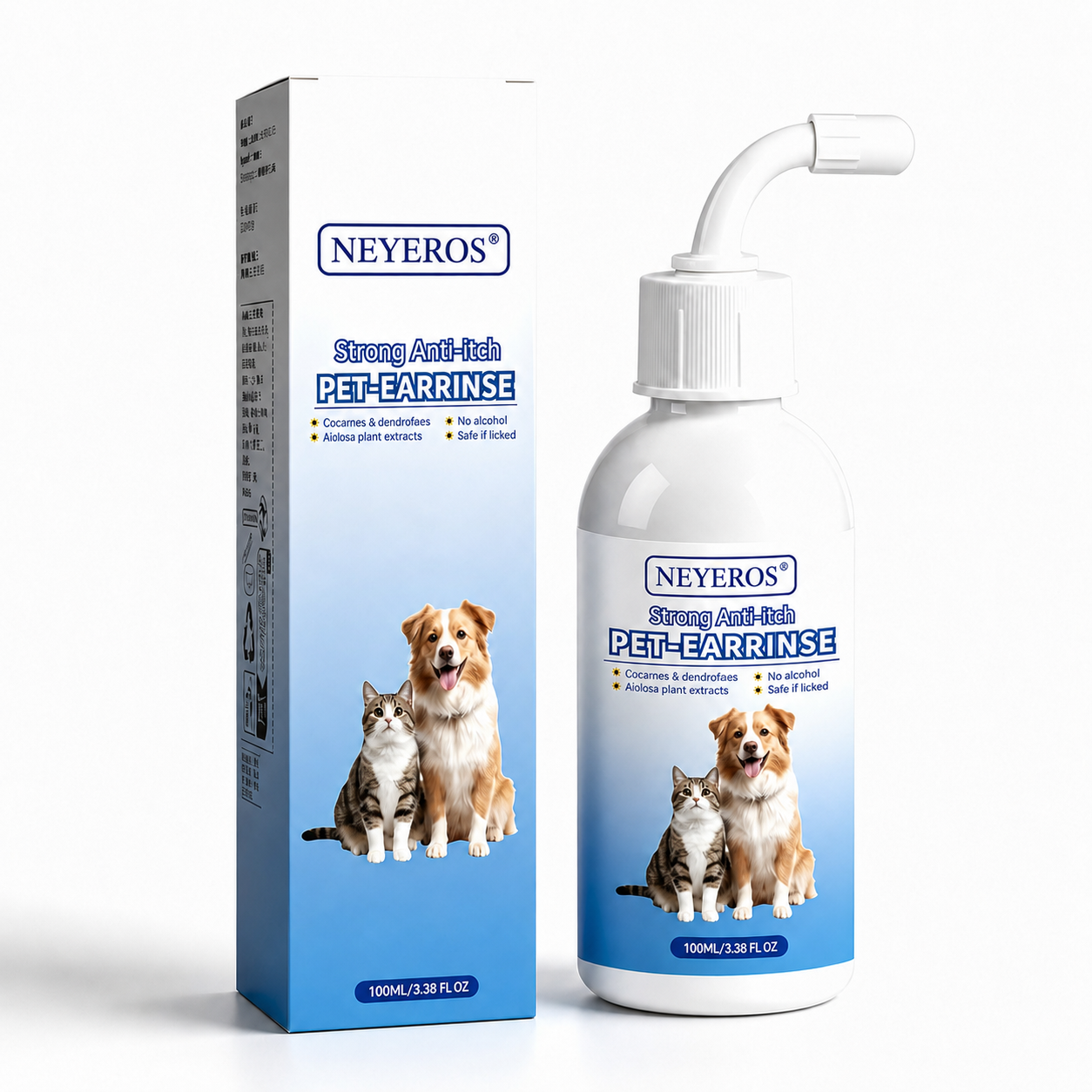 Gentle Pet Ear Wash | Odor-Free Cleaning for Dogs & Cats