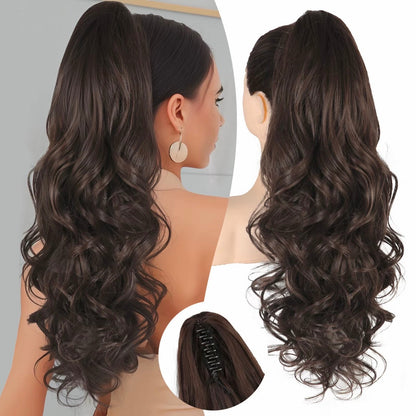 💜Limited-time offer: 50% discount💜Clip-on hair extensions for wavy ponytails