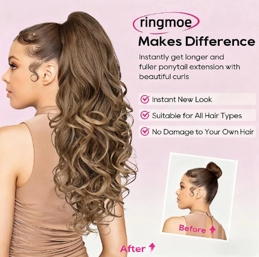 💜Limited-time offer: 50% discount💜Clip-on hair extensions for wavy ponytails