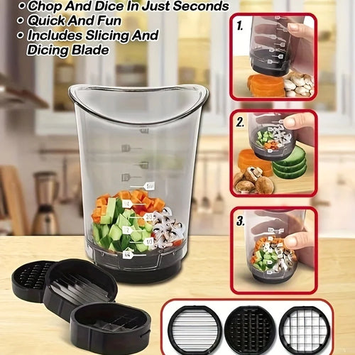 SliceCup Multi-Function Vegetable & Fruit Cutter | Easy Clean Kitchen Slicer Tool