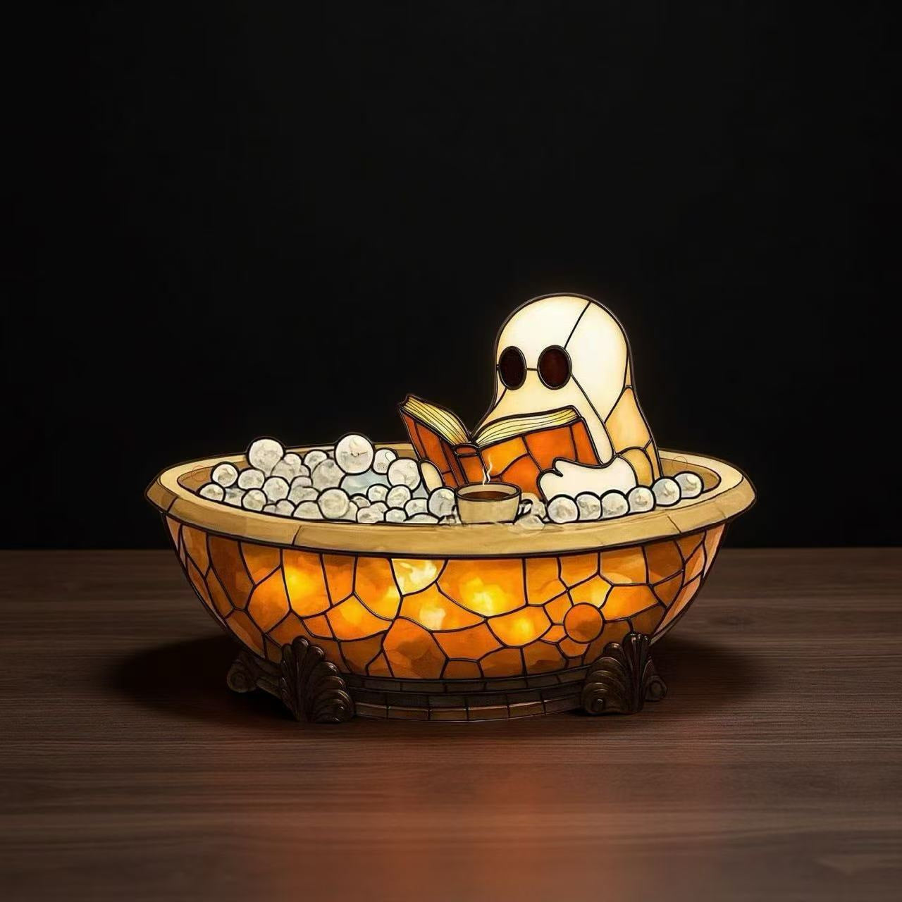 🛁 Bath Time Ghost Lamp - White