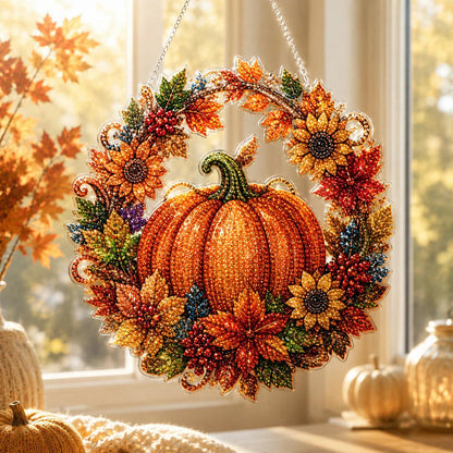 🐈🎃Halloween Moon Diamond Art Hanging Ornament – DIY Sparkling Décor Kit
