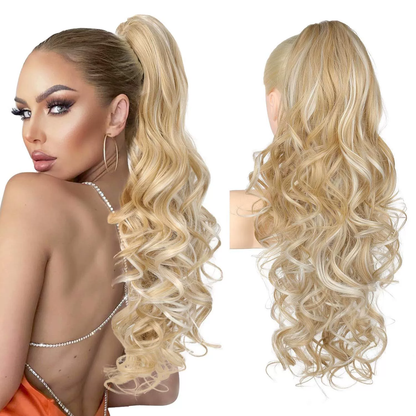 💜Limited-time offer: 50% discount💜Clip-on hair extensions for wavy ponytails