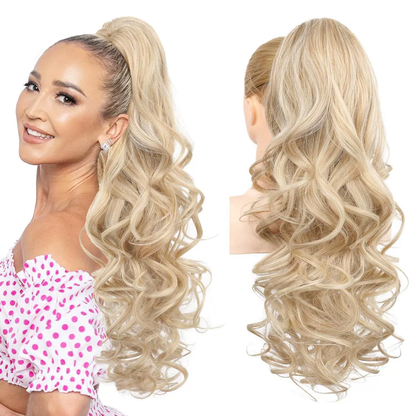 💜Limited-time offer: 50% discount💜Clip-on hair extensions for wavy ponytails