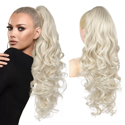 💜Limited-time offer: 50% discount💜Clip-on hair extensions for wavy ponytails