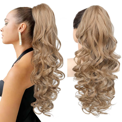 💜Limited-time offer: 50% discount💜Clip-on hair extensions for wavy ponytails