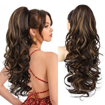 💜Limited-time offer: 50% discount💜Clip-on hair extensions for wavy ponytails