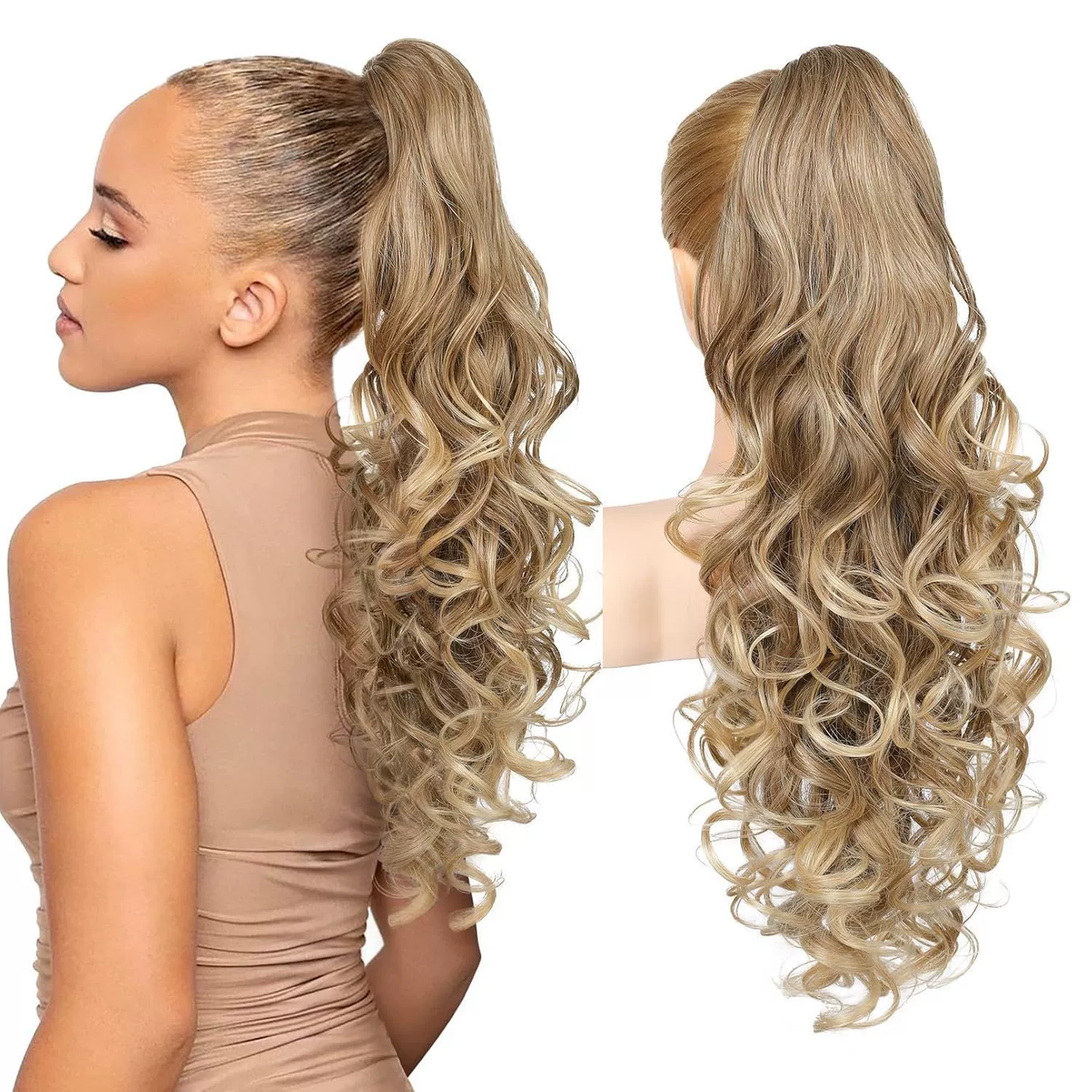 💜Limited-time offer: 50% discount💜Clip-on hair extensions for wavy ponytails