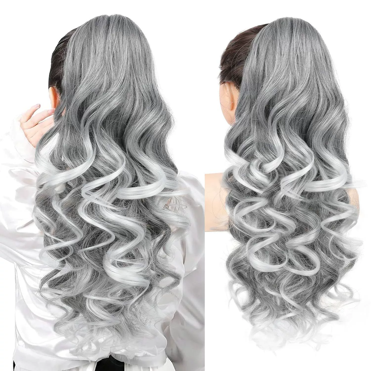 💜Limited-time offer: 50% discount💜Clip-on hair extensions for wavy ponytails