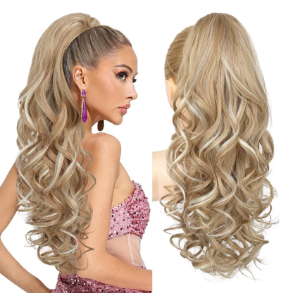 💜Limited-time offer: 50% discount💜Clip-on hair extensions for wavy ponytails