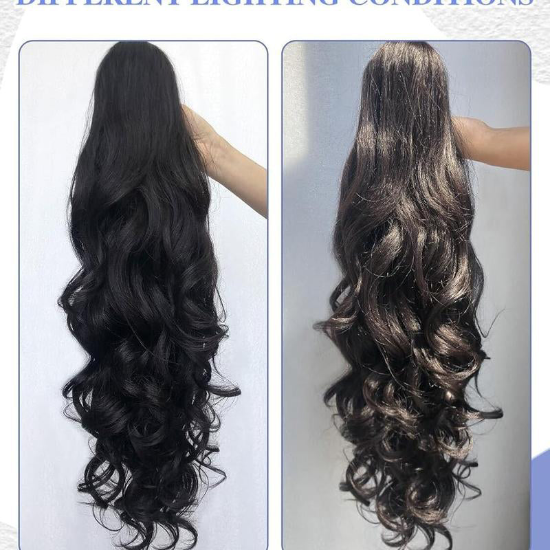 💜Limited-time offer: 50% discount💜Clip-on hair extensions for wavy ponytails